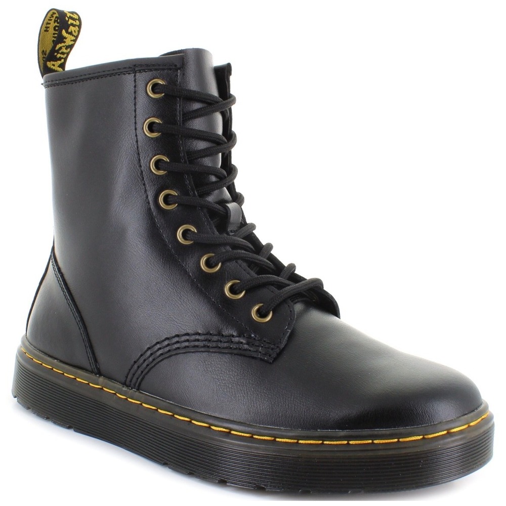Dr Martens Black Zavala Combat Boots Women's Size 7 Men's Size 5 Grunge Goth